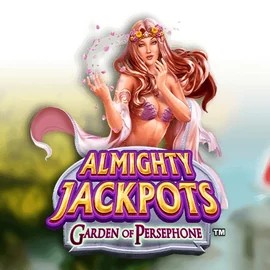 Almighty Jackpots: Garden of Persephone by Novomatic, showcased at pipersspin.com – game logo