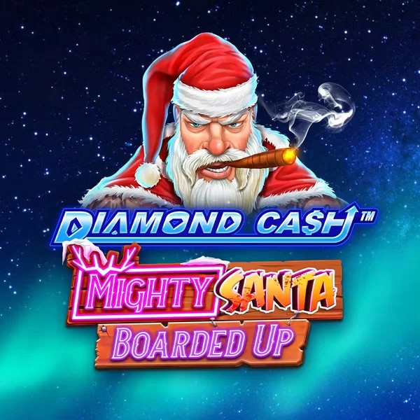 Official Slots logo: Diamond Cash Mighty Santa Boarded Up by Greentube at PiperSpin Casino