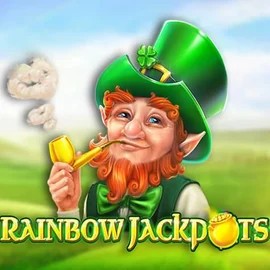 Rainbow Jackpots online game logo by Red Tiger Gaming on pipersspin.com
