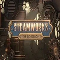 Steamworks The Workshop slot logo by Peter & Sons at PiperSpin Casino