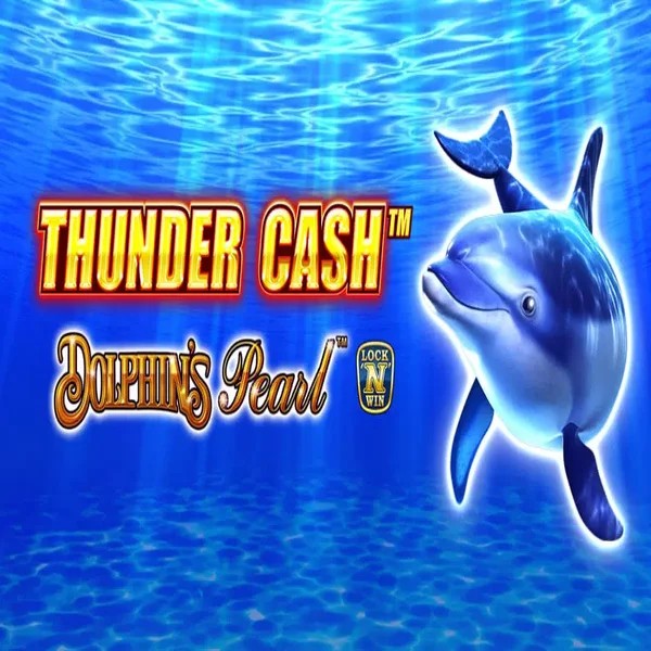 Official Slots logo: Thunder Cash Dolphins Pearl by Novomatic at PiperSpin Casino